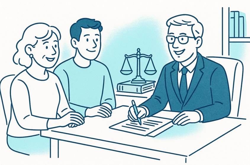 Contact disability attorney consultation illustration